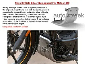 本物のロイヤル エンフィールド シルバー サンプガード メテオ 350 用 Genuine Royal Enfield Silver Sumpguard For Meteor 350 【並行輸入品】
