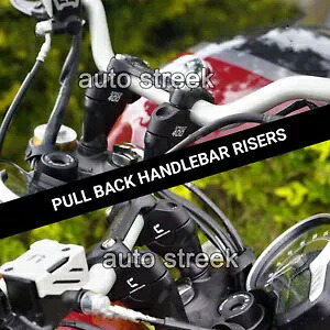 Triumph Speed 400 プレミアム プルバック ハンドルバー ライザー、ブラックに適合 Fit For Triumph Speed 400 Premium Pull-Back Handlebar Risers, Black 【並行輸入品】