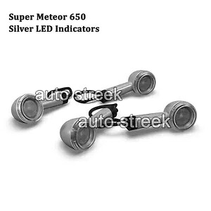 純正ロイヤルエンフィールド SUPER METEOR 650 シルバー LED インジケーター Genuine Royal Enfield SUPER METEOR 650 Silver LED Indicators 【並行輸入品】
