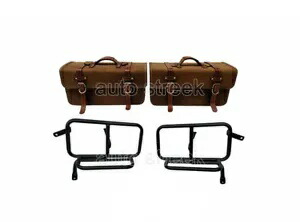 ロイヤルエンフィールドツイン GT コンチネンタル 650 パニアレール & バッグに適合 ブラウンタン Fit For Royal Enfield Twins GT Continental 650 Pannier Rails & bags Brown Tan 【並行輸入品】