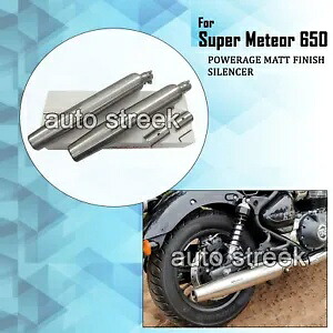 ロイヤルエンフィールドスーパーメテオ650パワーエイジマット仕上げサイレンサーLH&RHペアに適合。 Fit For Royal Enfield Super Meteor 650 Powerage Matt Finish Silencer LH&RH Pair 【並行輸入品】