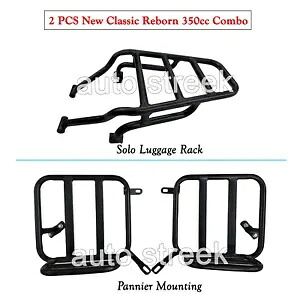 ロイヤルエンフィールドクラシックリボーン350パニアマウント&ソロ荷物ラックに適合 Fit For Royal Enfield Classic Reborn 350 Pannier Mounting & Solo Luggage Rack 【並行輸入品】