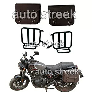 ロイヤルエンフィールドハンター350サドルバッグラスティブラウンに適合、取り付けペアD6付き Fit For Royal Enfield Hunter 350 Saddle Bags Rusty Brown With Mounting Pair D6 【並行輸入品】
