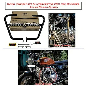 ロイヤルエンフィールド純正 「R R ATLAS CRASH GUARD ブラック」 GT&インターセプター650用 Genuine Royal Enfield \