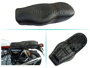 ロイヤル エンフィールド GT & インターセプター 650 D10 快適なデュアルシート ブラックに適合 Fit For Royal Enfield GT & Interceptor 650 D10 Comfortable Dual Seat Black 【並行輸入品】
