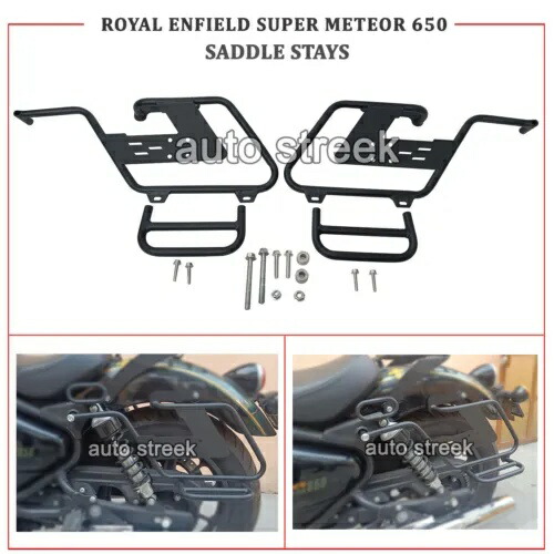 ロイヤルエンフィールドスーパーメテオール 650 パニアマウントサドルステーとフィッティングに適合 Fit For Royal Enfield Super Meteor 650 Pannier Mounting Saddle Stay With Fitting 【並行輸入品】