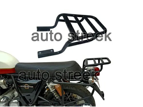 ロイヤルエンフィールドツインズインターセプター650ccリア荷物ラックキャリアブラックに適合 Fit For Royal Enfield Twins Interceptor 650cc Rear Luggage Rack Carrier Black 【並行輸入品】