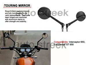 本物のロイヤル エンフィールド ツインズ インターセプター 650 ツーリング ミラー認証済み Genuine Royal Enfield Twins Interceptor 650 Touring Mirror Homologated 【並行輸入品】
