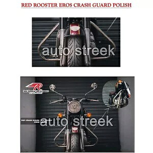 ロイヤル エンフィールド メテオール 350「レッド ルースター クラッシュ エンジン ガード EROS、ポリッシュ」に適合。 Fit For Royal Enfield Meteor 350 \