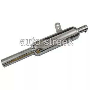 ロイヤルエンフィールドクラシックリボーン350インドリエキゾーストマフラーサイレンサークロームに適合 Fit For Royal Enfield Classic Reborn 350 Indori Exhaust Muffler Silencer Chrome 【並行輸入品】