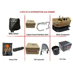 純正ロイヤルエンフィールド GT & インターセプター 650 6 個アクセサリーコンボ CB-4 Genuine Royal Enfield GT & Interceptor 650 6Pcs Accessories Combo CB-4 【並行輸入品】