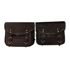 ロイヤルエンフィールドスーパーメテオール650レザーサドルバッグラスティブラウンD1に適合 Fit For Royal Enfield Super Meteor 650 Leather Saddle Bags Rusty Brown D1 【並行輸入品】
