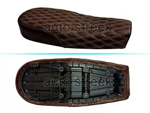 フィット ロイヤル エンフィールド GT & インターセプター 650 D1 デュアル シート フェイクレザー チェリー ブラウン Fit Royal Enfield GT & Interceptor 650 D1 Dual Seat Faux Leather Cherry Brown 【並行輸入品】