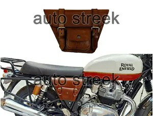 ロイヤル エンフィールド ツインズ GT & インターセプター 650 サイドパネル バッグ ポケット レザー付き For Royal Enfield Twins GT & Interceptor 650 Side Panel Bag With Pocket Leather 【並行輸入品】