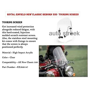 ロイヤルエンフィールド純正「ツーリングスクリーンキット」ニュークラシック リボーン350 Genuine Royal Enfield \
