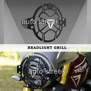 Triumph Speed 400 ブラックアルミニウムヘッドライトガードに適合 Fit For Triumph Speed 400 Black Aluminium Headlight Guard 【並行輸入品】