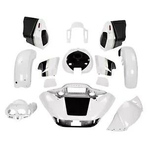フェアリング ボディワーク ハーレー CVO ロード グライド 15-24 ソルト パール & ブラック テンペストに適合 Fairing Bodywork Fit For Harley CVO Road Glide 15-24 Salt Pearl & Black Tempest 【並行輸入品】