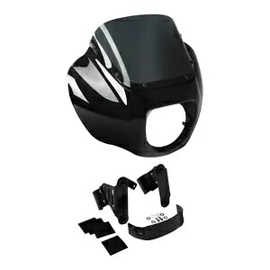 ヘッドライトフェアリングフロントガラスブラケットハーレーソフテイルストリートボブ 2018-2023 に適合 Headlight Fairing Windshield Bracket Fit For Harley Softail Street Bob 2018-2023 【並行輸入品】