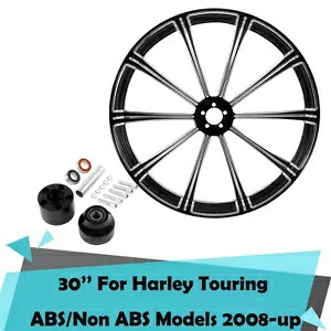 CNC 30 ''フロントホイールリムハブシングルディスクフィットハーレーツーリング 2008-2023 ABS CNC 30'' Front Wheel Rim Hubs Single Disc Fit For Harley Touring 2008-2023 ABS 【並行輸入品】