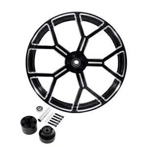 21 インチ フロント ホイール リム & シングル ディスク ハブ ハーレー ツーリング ロード グライド 08 以降に適合 21'' Front Wheel Rim & Single Disc Hubs Fit For Harley Touring Road Glide 08-Up 【並行輸入品】