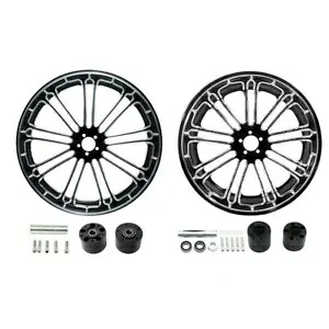 18 インチフロントリアホイールリムデュアルディスクハブハーレーエレクトラグライド 2008-2023 に適合 18'' Front Rear Wheel Rim Dual Disc Hubs Fit For Harley Electra Glide 2008-2023 【並行輸入品】