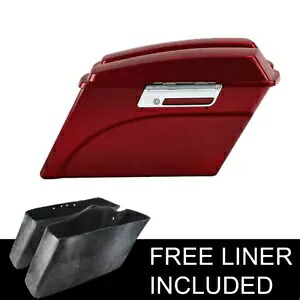 レッドハードサドルバッグサドルバッグハーレーツーリングロードキング1994-2013に適合 Red Hard Saddlebags Saddle Bags Fit For Harley Touring Road King 1994-2013 【並行輸入品】