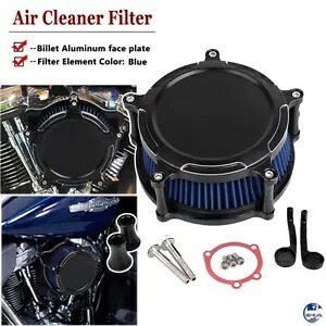 エアクリーナーブルーインテークフィルターハーレーソフテイルツーリングダイナストリートグライドに適合 Air Cleaner Blue Intake Filter Fit For Harley Softail Touring Dyna Street Glide 【並行輸入品】