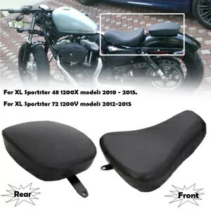フロント運転席ソロシート+後部乗客ピリオンパッドハーレーアイアン883 48 XL1200X用 Front Driver Solo Seat+Rear Passenger Pillion Pad For Harley Iron 883 48 XL1200X 【並行輸入品】