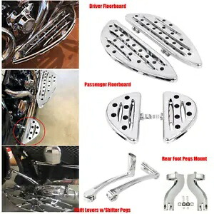 クローム F&R フロアボード シフト レバー ペグ フットペグ マウント ハーレー ツーリング 1993 以降用 Chrome F&R Floorboard Shift Lever Pegs Footpeg Mount For Harley Touring 1993-Up 【並行輸入品】