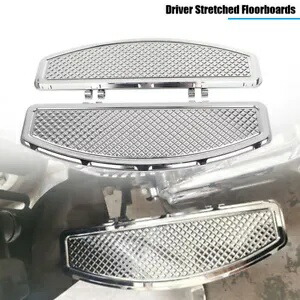 ドライバーストレッチフロアボードフットボードハーレーロードキングエレクトラグライドクローム用 Driver Stretched Floorboards Footboard For Harley Road King Electra Glide Chrome 【並行輸入品】