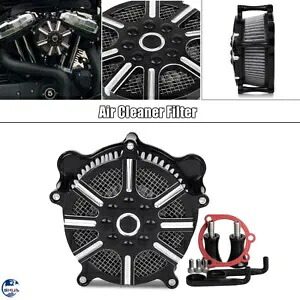 CNC カットエアクリーナーインテークフィルターハーレーダイナストリートボブソフテイルスリム 93-15 CNC Cut Air Cleaner Intake Filter For Harley Dyna Street Bob Softail Slim 93-15 【並行輸入品】