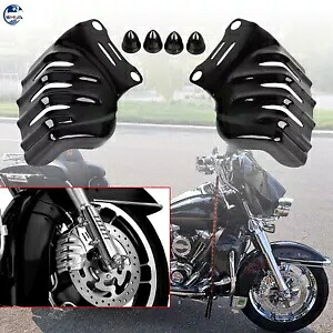 US ブラック ブレーキ キャリパー カバー ハーレー ツーリング エレクトラグライド ウルトラ クラシック ロー用 US Black Brake Caliper Covers For Harley Touring Electra Glide Ultra Classic Low 【並行輸入品】
