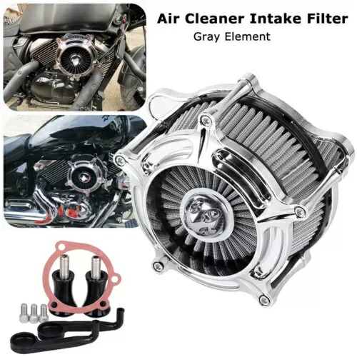 ハーレーツーリングロードグライドソフテイルダイナFXS FLS CNCエアクリーナーインテークフィルター用 For Harley Touring Road Glide Softail Dyna FXS FLS CNC Air Cleaner Intake Filter 【並行輸入品】
