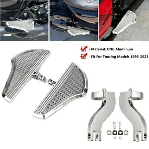 ハーレーツーリングロードキング用クローム後部乗客フロアボードフットペグブラケット Chrome Rear Passenger Floorboards Foot Peg Bracket For Harley Touring Road King 【並行輸入品】