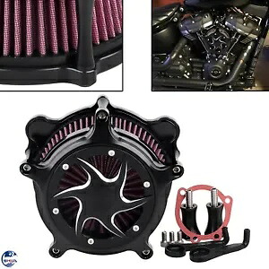 ブラックカットエアクリーナーレッドインテークフィルターハーレーストリートグライドロードキング93-07用 Black Cut Air Cleaner Red Intake Filter For Harley Street Glide Road King 93-07 【並行輸入品】