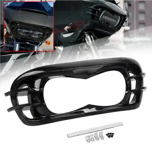 ハーレーロードグライド FLTRX FLTRK FLTRU FLTRXS 用未塗装ブラックヘッドライトベゼル Unpainted Black Headlight Bezel for Harley Road Glide FLTRX FLTRK FLTRU FLTRXS 【並行輸入品】