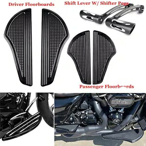 運転席助手席フットボードヒールトウシフターレバーシフトペグハーレーツーリング用 Driver Passenger Footboards Heel Toe Shifter Lever shif Pegs For Harley Touring 【並行輸入品】