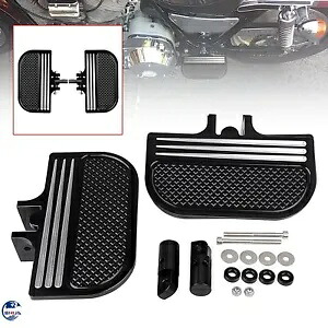 ハーレー スポーツスター ダイナ ファットボーイ用 ブラック カット ミニ オス マウント パッセンジャー フロアボード Black Cut Mini Male Mount Passenger Floorboards for Harley Sportster Dyna Fatboy 【並行輸入品】