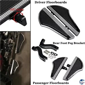 Defiance フロントリアフロアボードフットペグブラケットハーレーツーリンググライドに適合 Defiance Front Rear Floorboards Foot Pegs Brackets Fit For Harley Touring Glide 【並行輸入品】