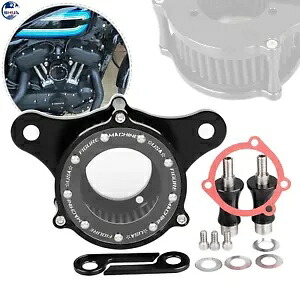 クリアエアクリーナーブラックインテークフィルターキットハーレーエレクトラグライドソフテイルダイナ用 Clear Air Cleaner Black Intake Filter Kit For Harley Electra Glide Softail Dyna 【並行輸入品】