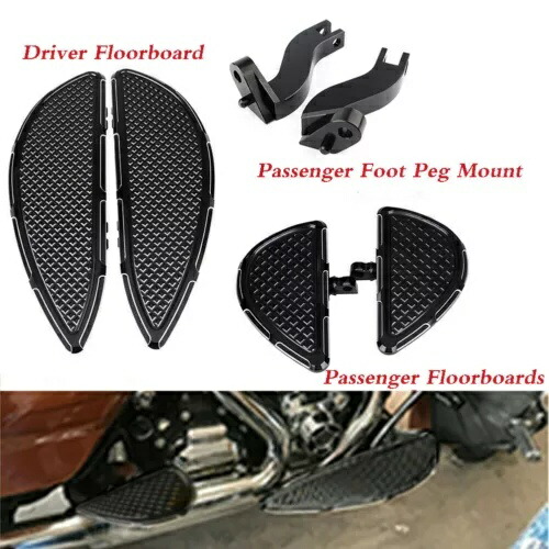 ドライバー/助手席フロアボードフロアボードフットペグハーレーエレクトラグライドFLHT用 Driver /Passenger Floorboard Floor Boards Foot Peg For Harley Electra Glide FLHT 【並行輸入品】
