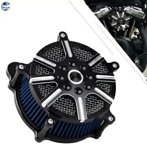 CNC エアクリーナー ブルー インテークフィルターキット ハーレー ストリート グライド ロードキング 97-07用 CNC Air Cleaner Blue Intake Filter Kit For Harley Street Glide Road King 97-07 【並行輸入品】