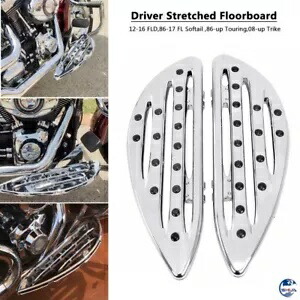 ドライバーストレッチフロアボードフットボードハーレーツーリングソフテイルダイナクローム用 Driver Stretched Floorboards Foot Boards For Harley Touring Softail Dyna Chrome 【並行輸入品】