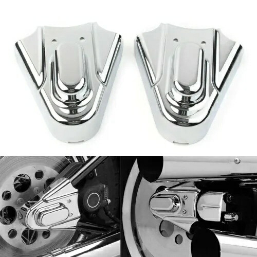 2x クローム リア ファントム スイングアーム アクスル カバー キャップ ハーレー ソフテイル ヘリテージ FLST用 2x Chrome Rear Phantom Swingarm Axle Covers Cap for Harley Softail Heritage FLST 【並行輸入品】