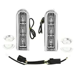 クローム LED インサートサドルバッグサポートライトハーレーツーリング FLHX 2014-2024 に適合 Chrome LED Inserts Saddlebag Support Light Fit For Harley Touring FLHX 2014-2024 【並行輸入品】