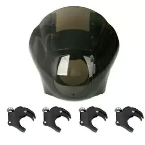 クォーターフェアリングフロントガラス 49 ミリメートルクランプハーレーダイナスポーツスター XL1200X に適合 Quarter Fairing Windshield 49mm Clamps Fit For Harley Dyna Sportster XL1200X 【並行輸入品】