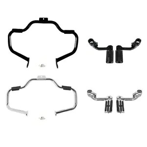 口ひげエンジンガードクラッシュバーフットペグクランプハーレーソフテイル 2000-2017 に適合 Mustache Engine Guard Crash Bar Footpegs Clamps Fit For Harley Softail 2000-2017 【並行輸入品】 36,465円