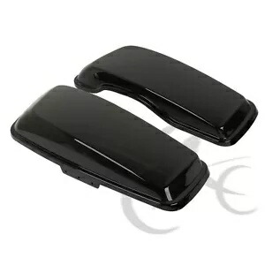 塗装されたブラックハードサドルバッグ蓋はハーレーツーリングエレクトラグライド2014-2024に適合 Painted Black Hard Saddlebag Lids Fit For Harley Touring Electra Glide 2014-2024 【並行輸入品】