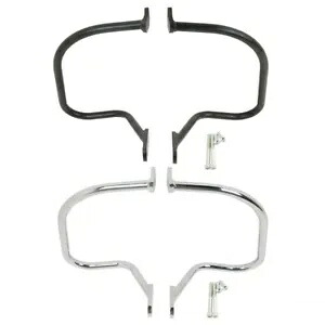 ブラック/クローム リアサドルバッグ ガードバー ハーレー ソフテイル ヘリテージ スプリンガー 97-99用 Black/Chrome Rear Saddlebag Guard Bar For Harley Softail Heritage Springer 97-99 【並行輸入品】