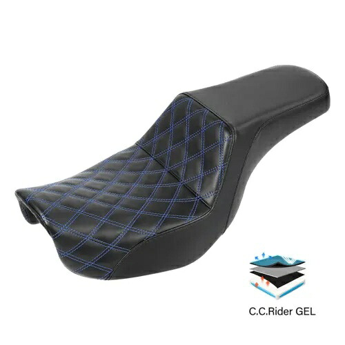 運転席助手席ジェルシートハーレーダイナローライダーFXDLストリートボブ06-2017に適合 D Passenger Gel Seat Fit For Harley Dyna Low Rider FXDL Street Bob 06-2017 【並行輸入品】